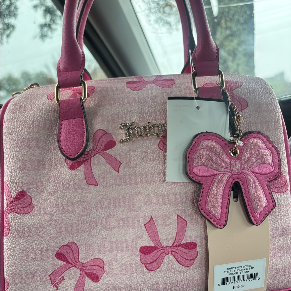 Juicy Couture Pink Bow Satchel Bag
